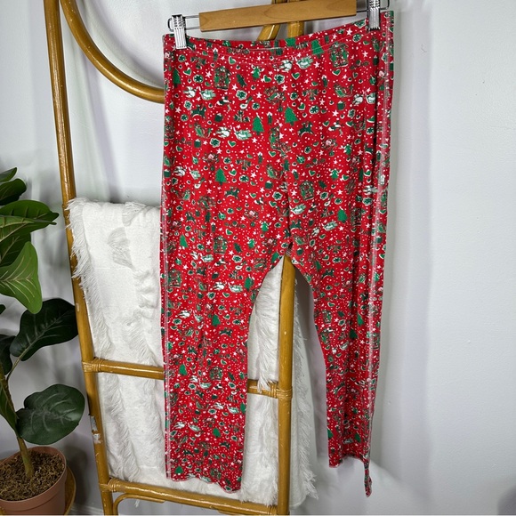 Roller Rabbit Red Christmas Pajama Set sz M - Picture 5 of 6